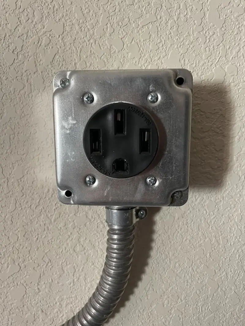 NEMA 14-50 outlet installed for Smart Home Electrical in Lochmoor Waterway Estates